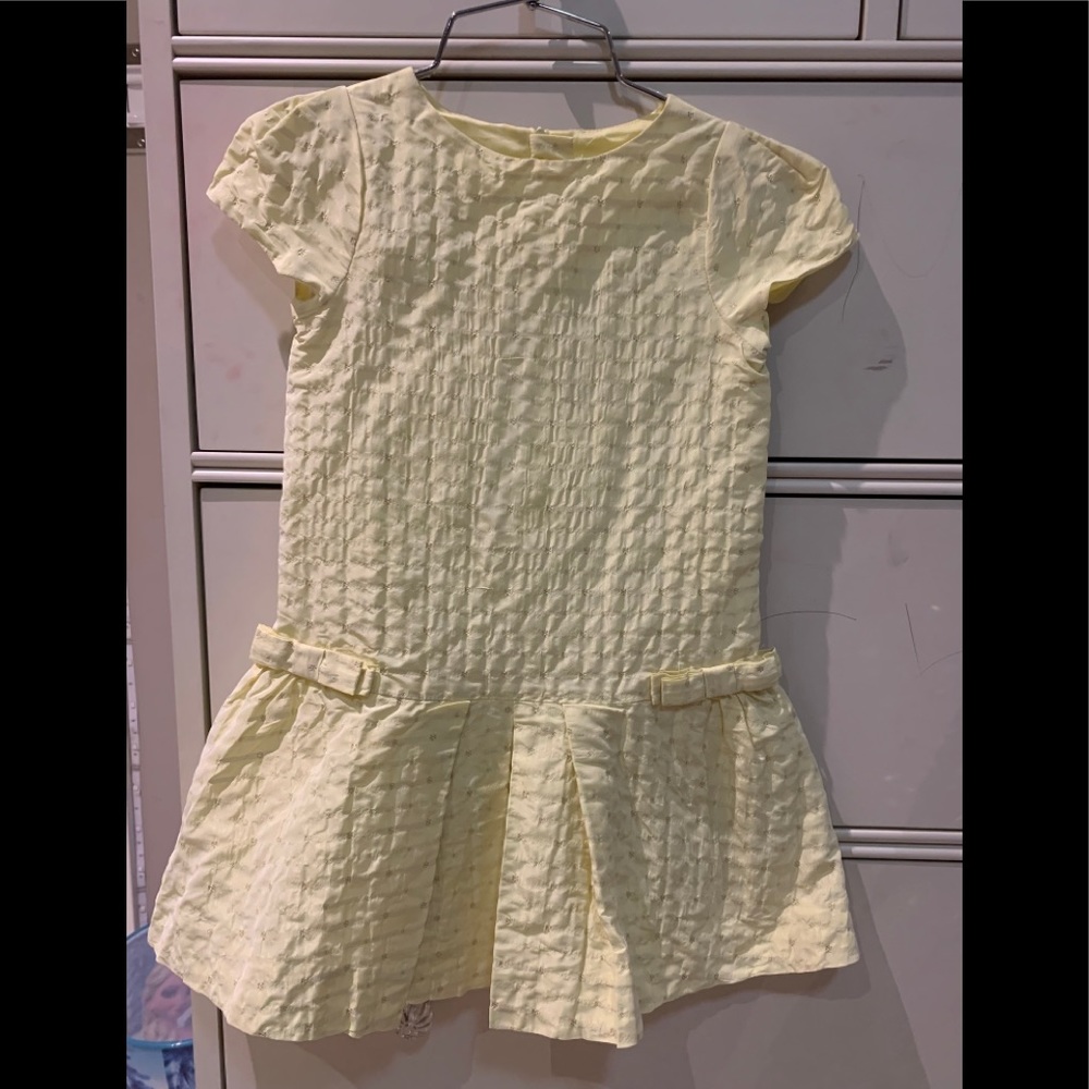 EUC Jacadi girls size 5 110cm yellow with gold